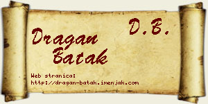 Dragan Batak vizit kartica
